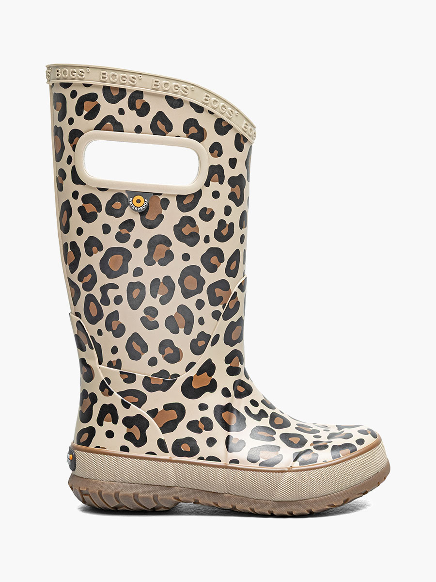 regnstøvler leopard barn taupe multifarget