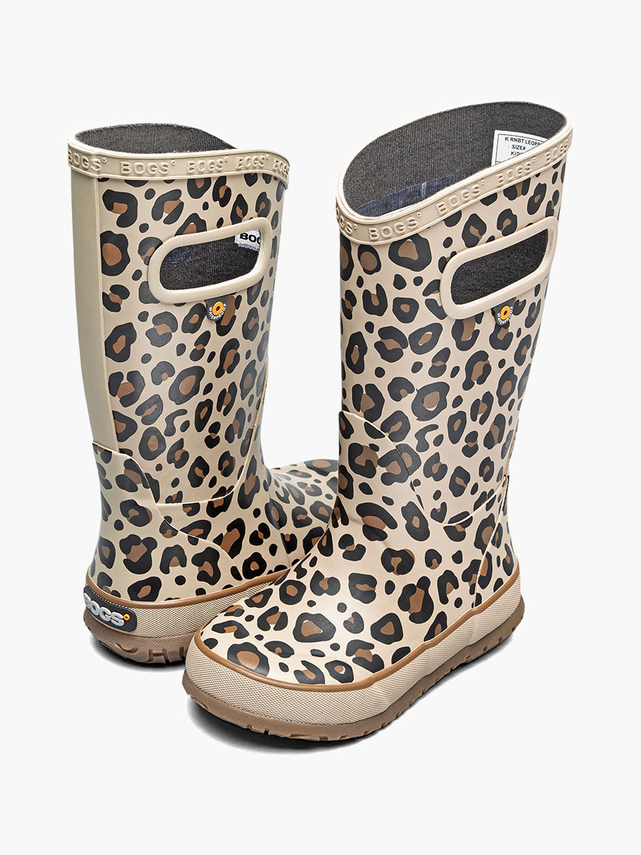 regnstøvler leopard barn taupe multifarget